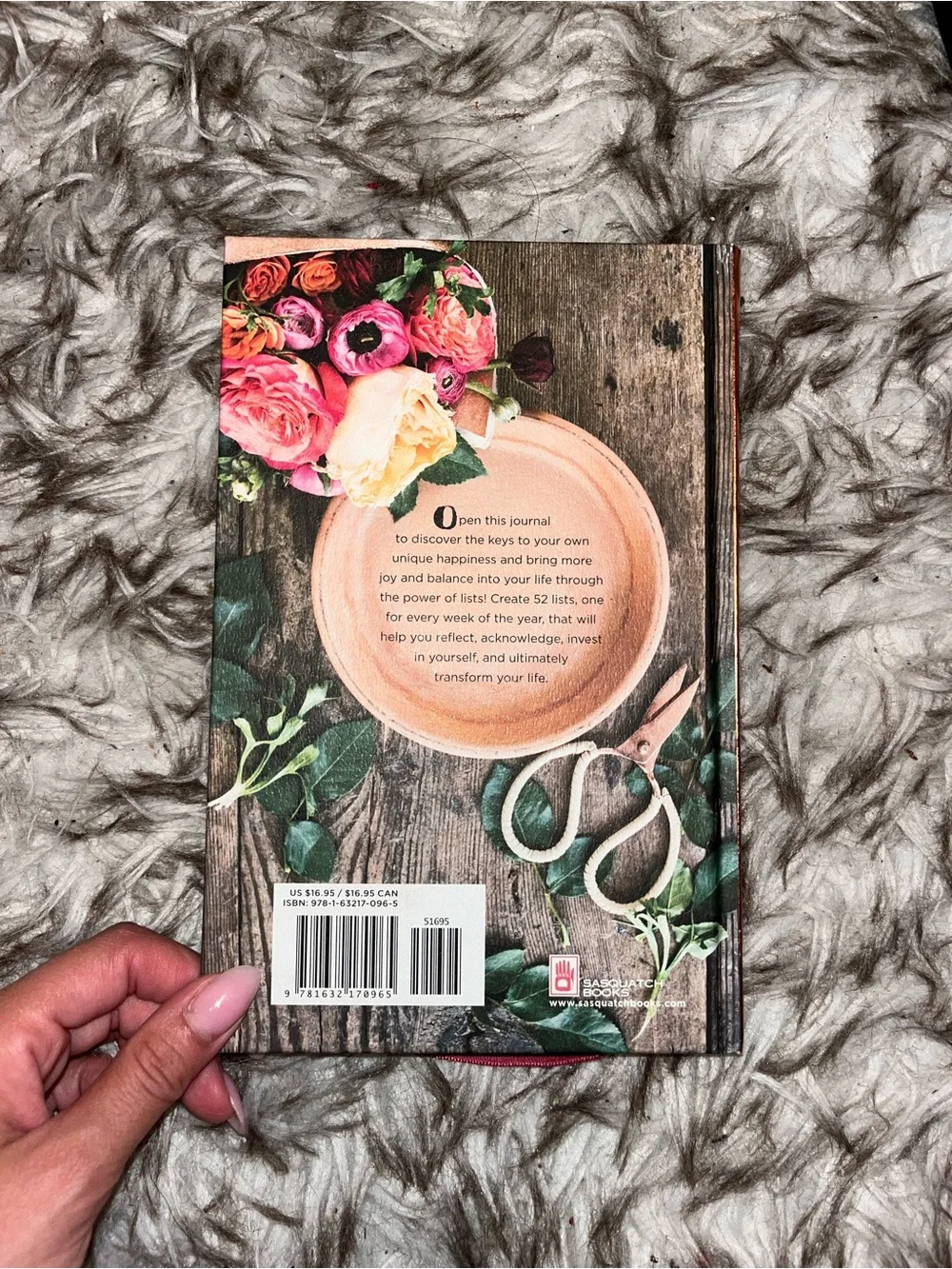 52 Lists for Happiness Floral Journal - Pink & Burgundy